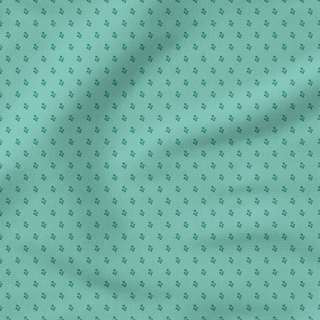 Boho Dots (Light Teal) | Stripes and Shapes Fabric Design | Cate and Rainn