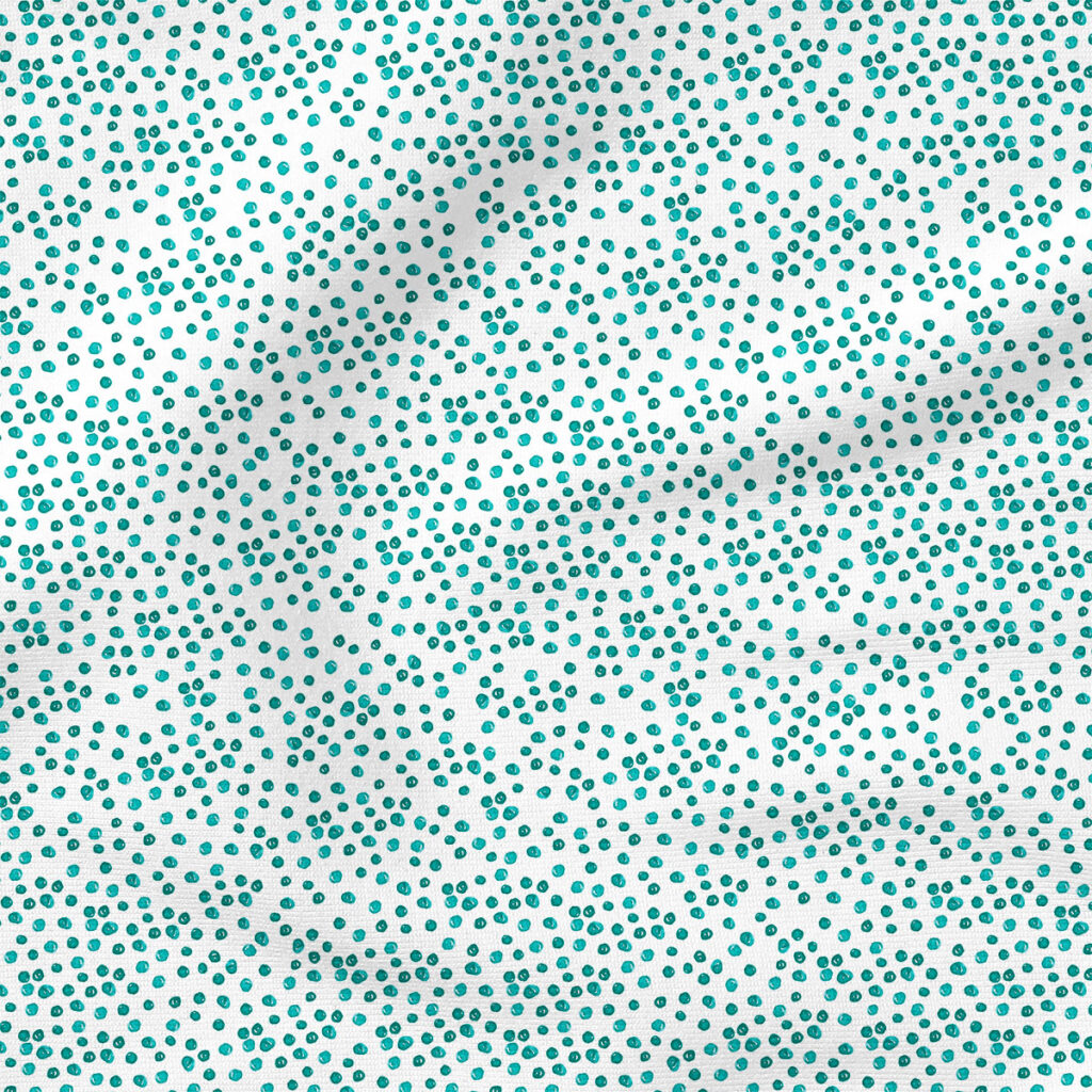 Dots (Teal) | Stripes and Shapes Fabric Design | Cate and Rainn