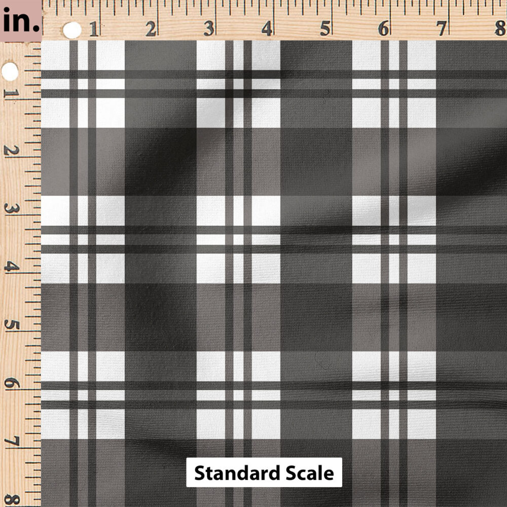 Ruler Scale for Plaid (Black and White) by Cate and Rainn