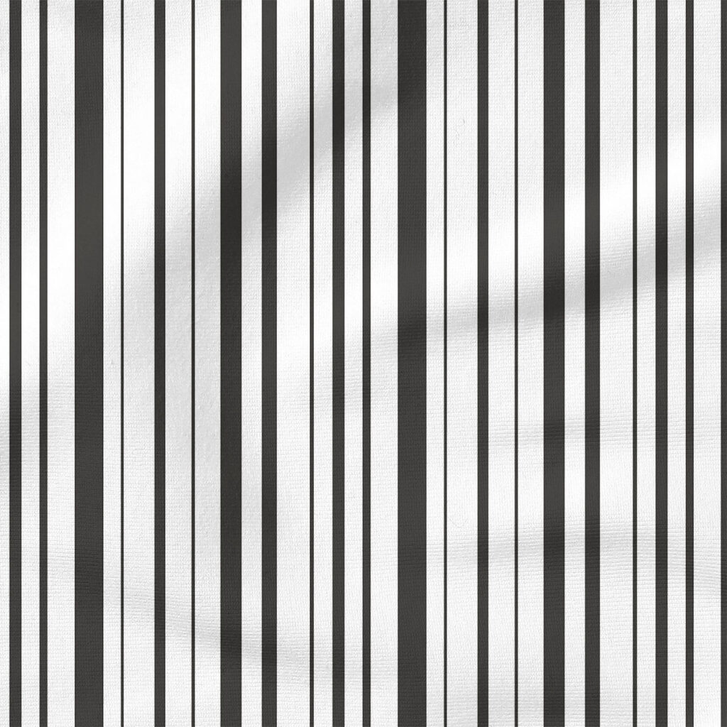 Stripe (Black and White) | Stripes and Shapes Fabric Design | Cate and Rainn