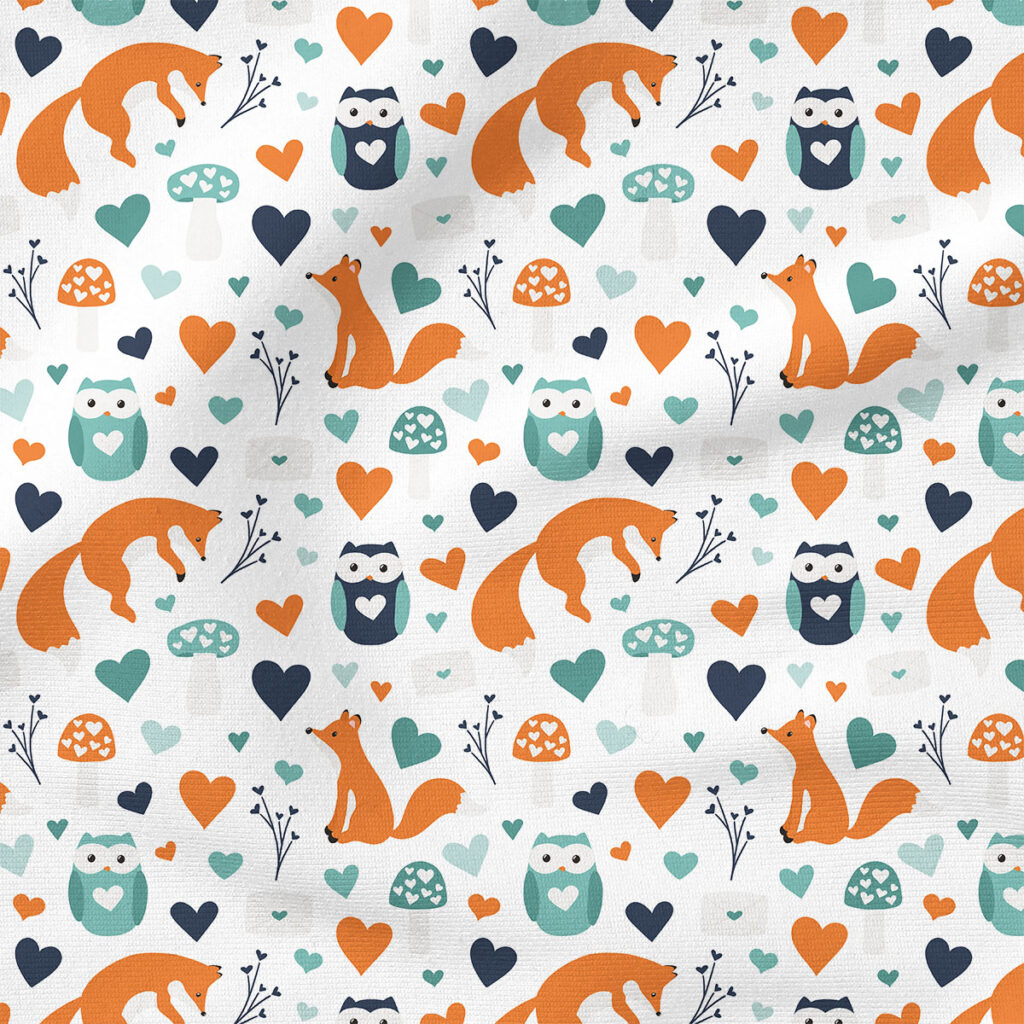 Foxes (Blue and White) | Valentine's Day