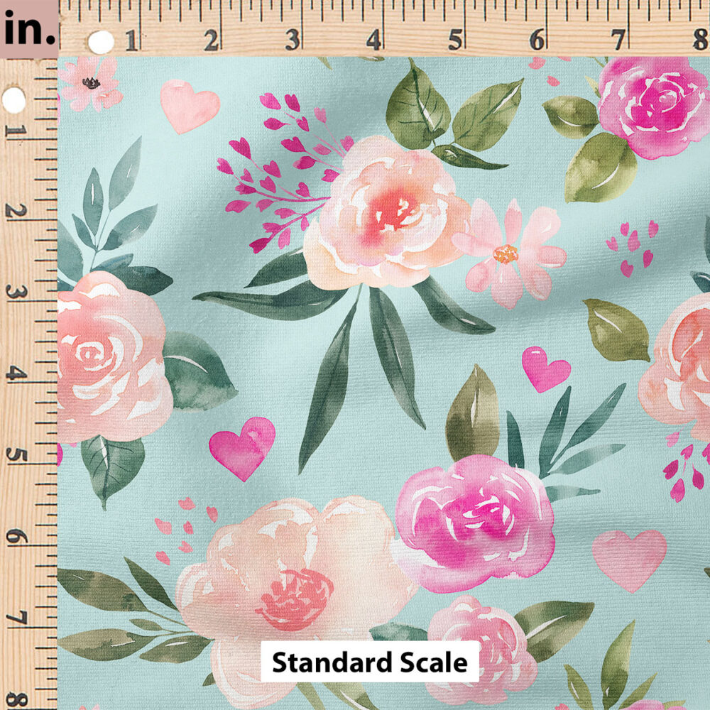 Ruler Scale for Valentine Floral (Blue) by Cate and Rainn