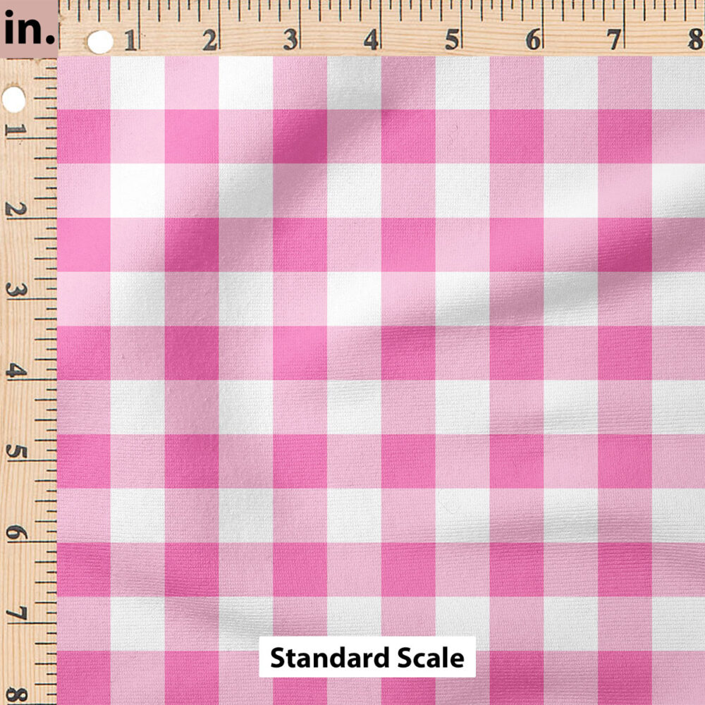 Ruler Scale for Valentines Gingham (Hot Pink) by Cate and Rainn