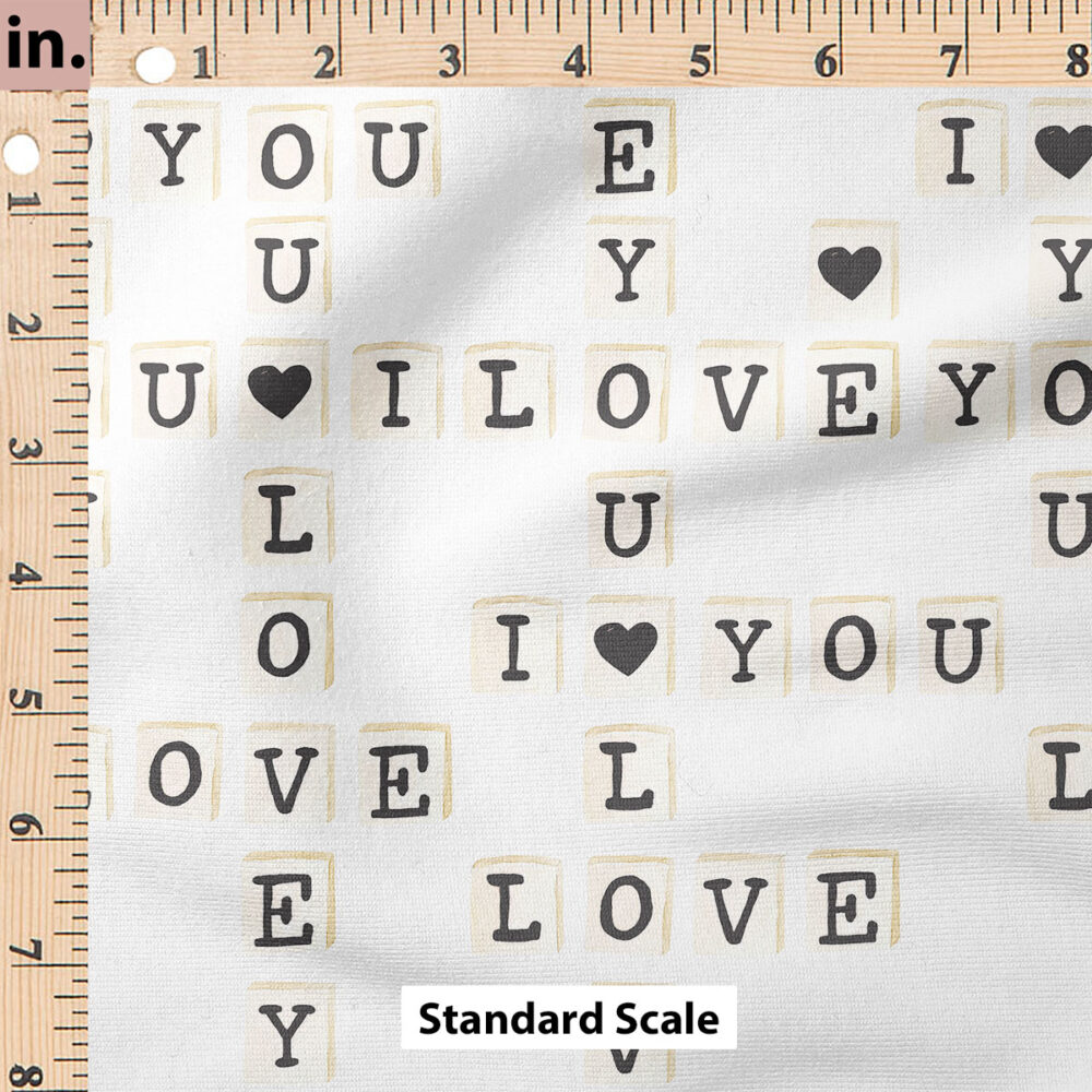 Ruler Scale for Valentines Letter Tiles (White) by Cate and Rainn