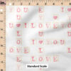 Ruler Scale for Valentines Pink Letter Tiles (White) by Cate and Rainn