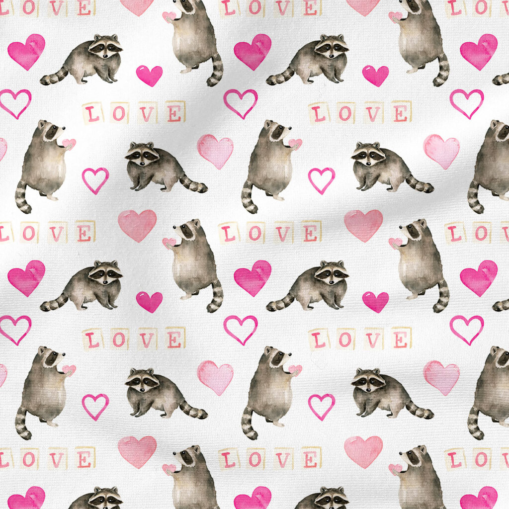 Valentines Raccoon (Pink White) | Children