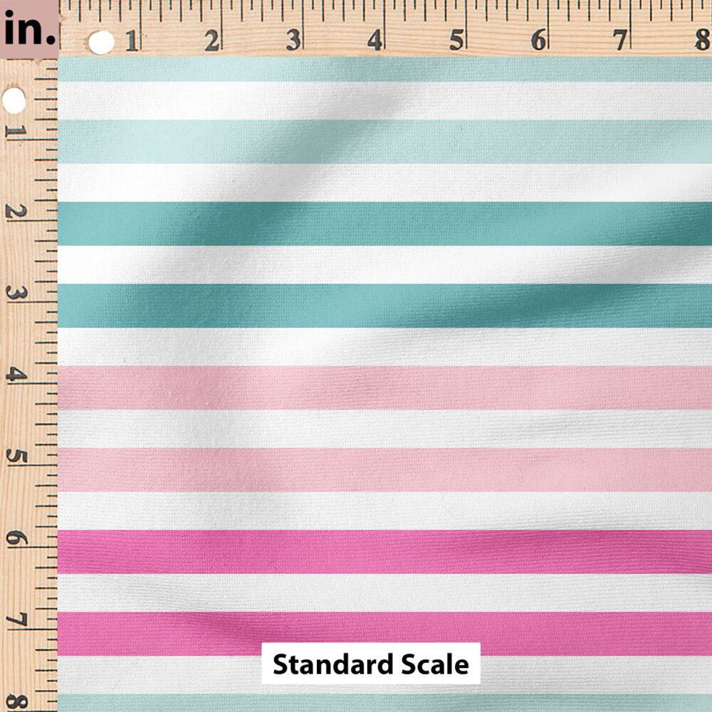 Ruler Scale for Valentines Stripes (Pink Blue) by Cate and Rainn