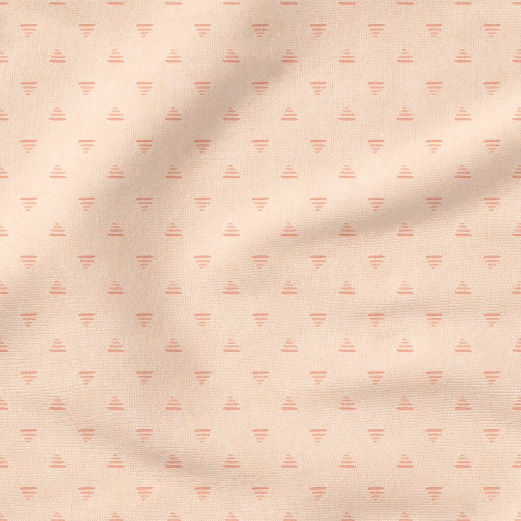 Boho Triangle (Blush Pink) | Stripes and Shapes Fabric Design | Cate and Rainn