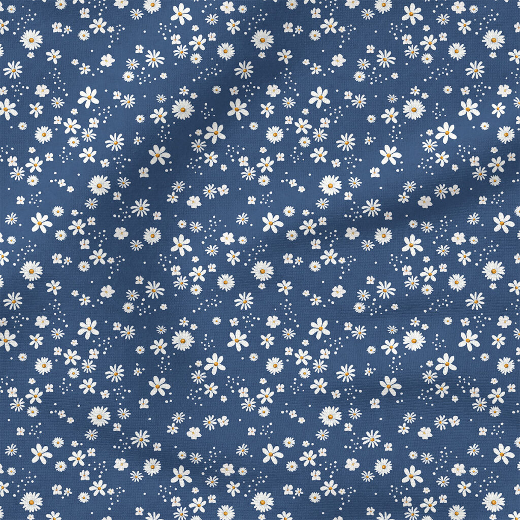 Ditzy Floral (Periwinkle) | Botanical Fabric Design | Cate and Rainn