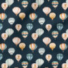 Hot Air Balloons (Navy) | Stripes and Shapes Fabric Design | Cate and Rainn