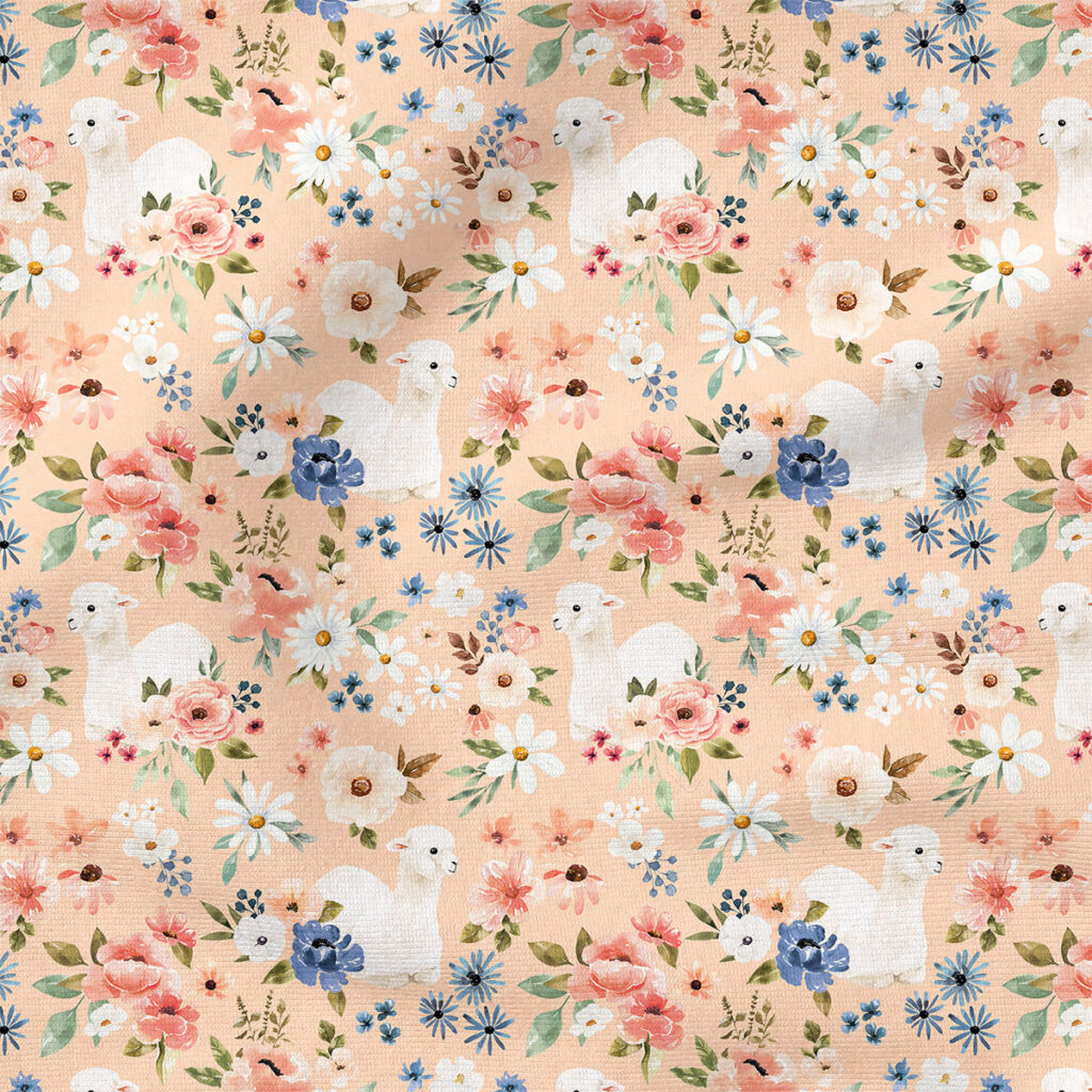 Llama Floral (Blush) | Botanical