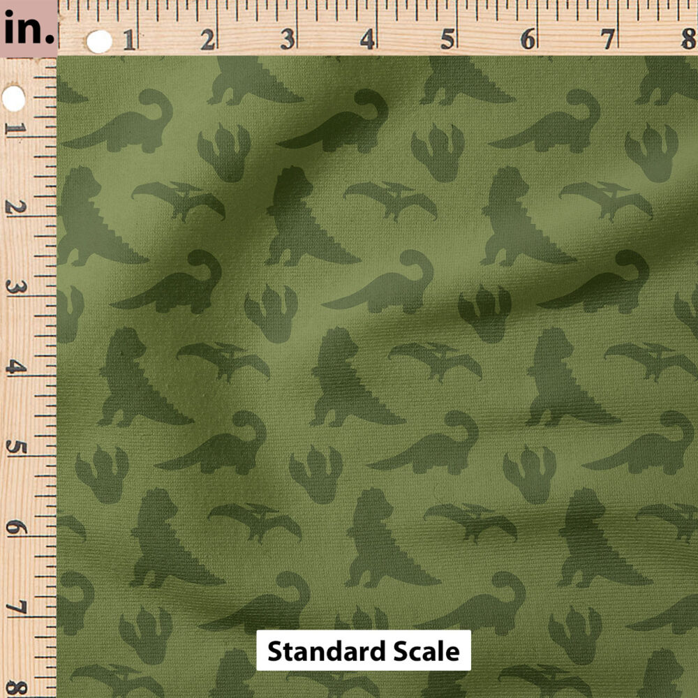 Ruler Scale for Dino Silhouette (Forest Green) by Cate and Rainn