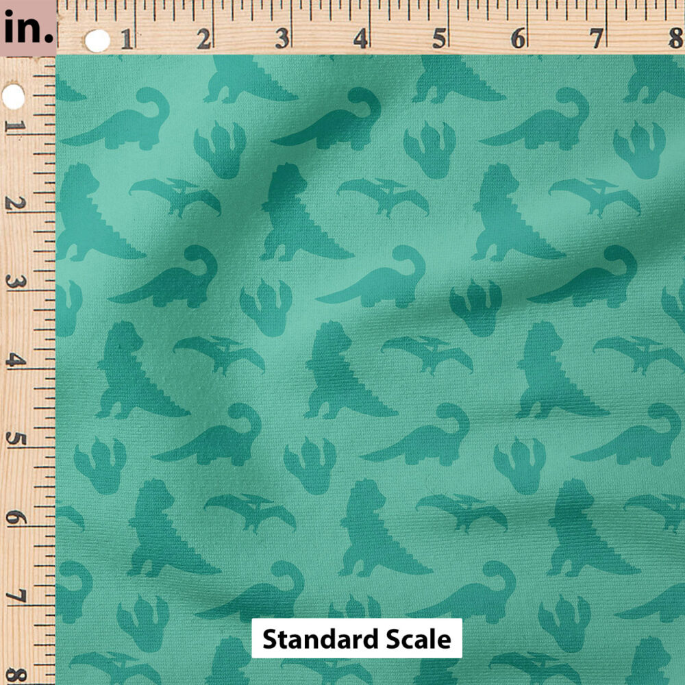 Ruler Scale for Dino Silhouette (Teal) by Cate and Rainn