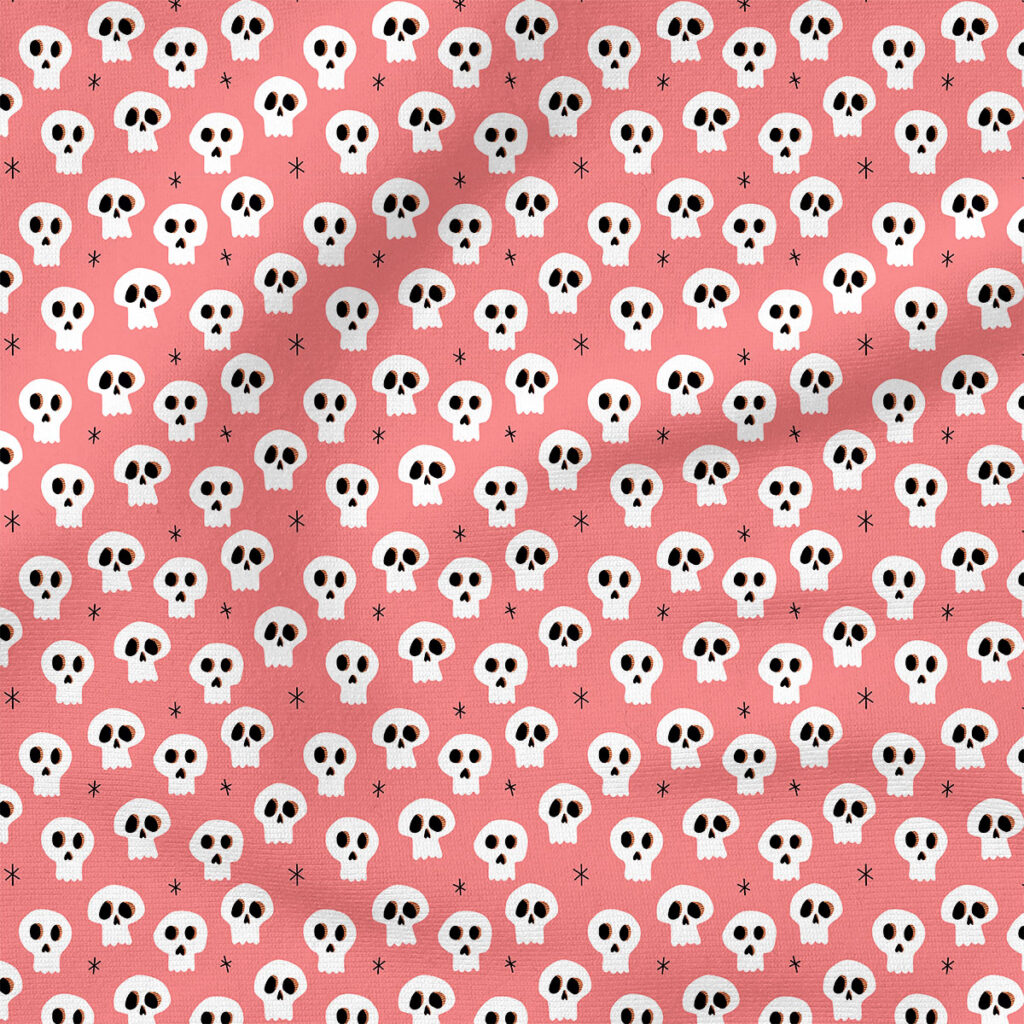 Skulls | Holiday Fabric Design | Hey Cute Design