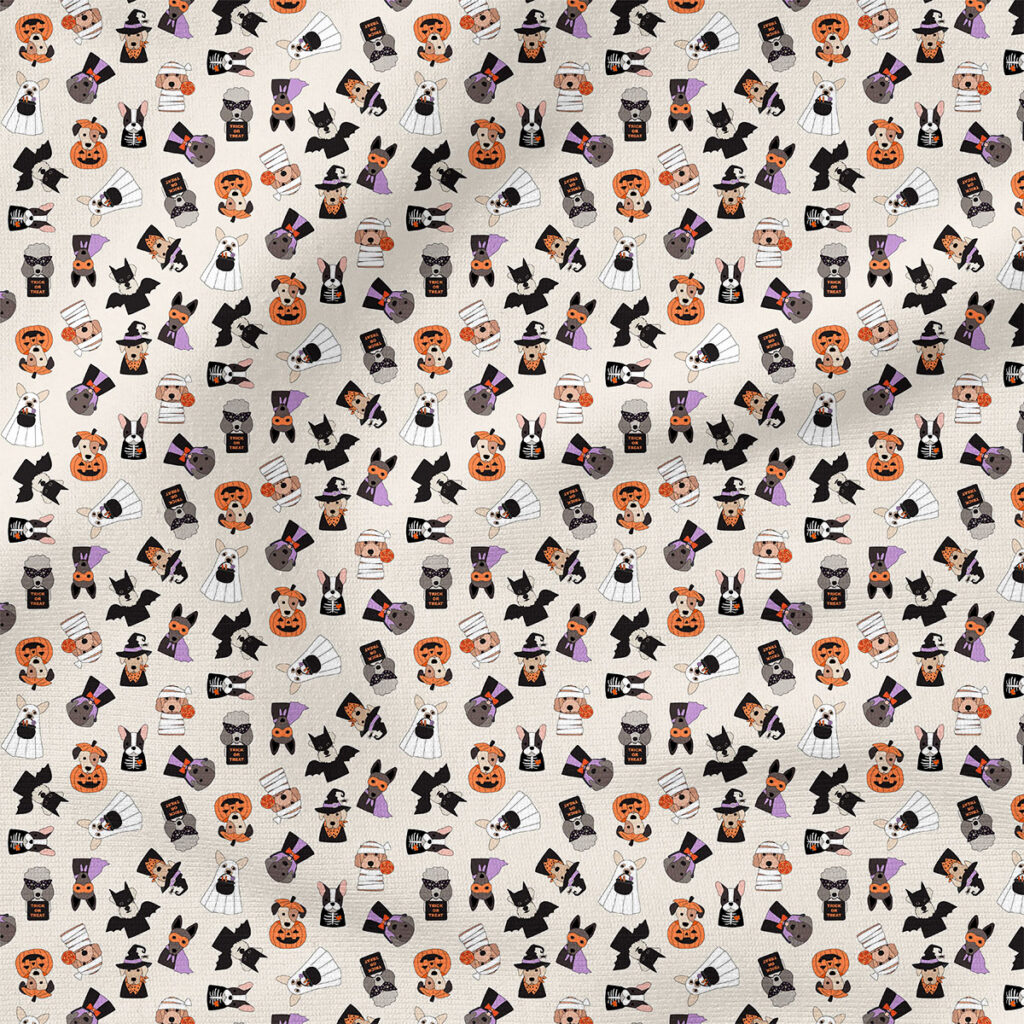 Halloween Pups | Holiday Fabric Design | Hey Cute Design