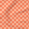 Checkerboard (Orange) | Summer Fabric Design | Hey Cute Design