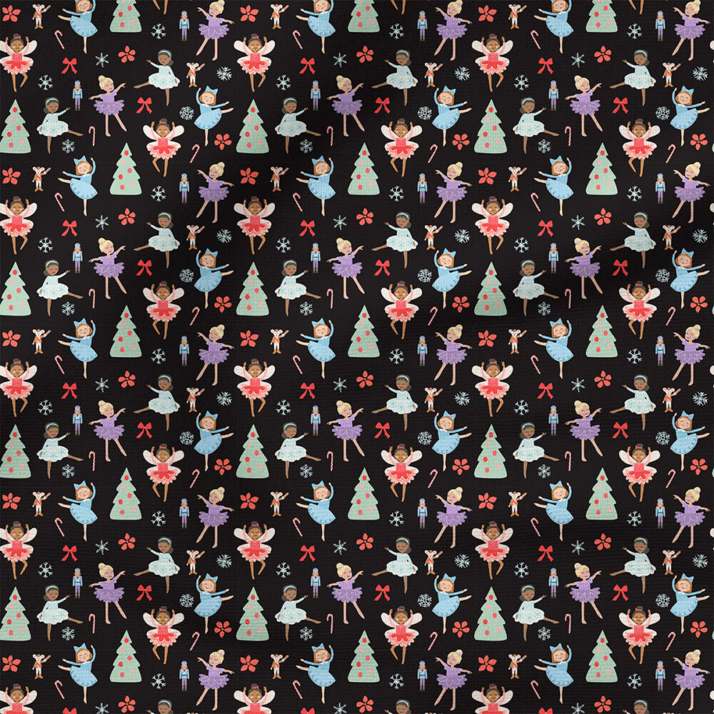 Ballerinas (Black) | Children Fabric Design | Hey Cute Design