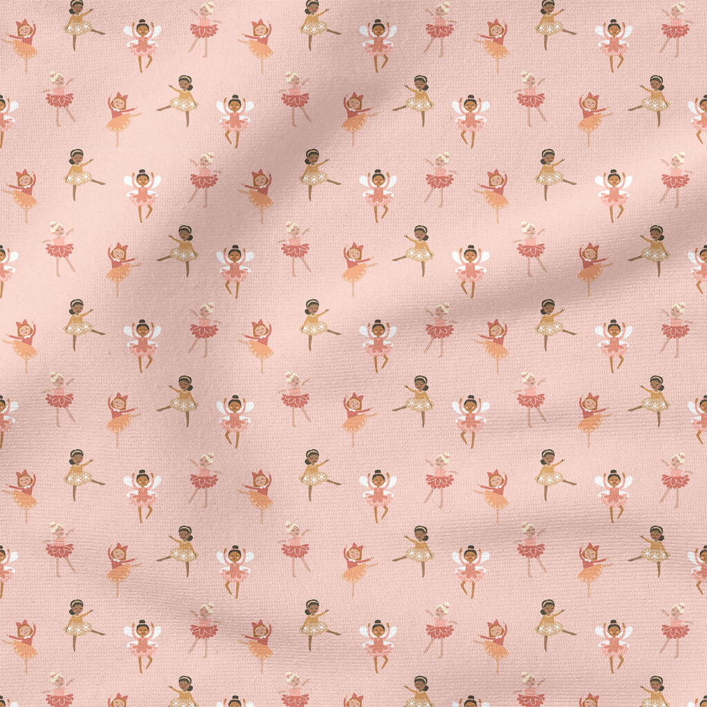 Simple Ballerinas (Neutral) | Children Fabric Design | Hey Cute Design