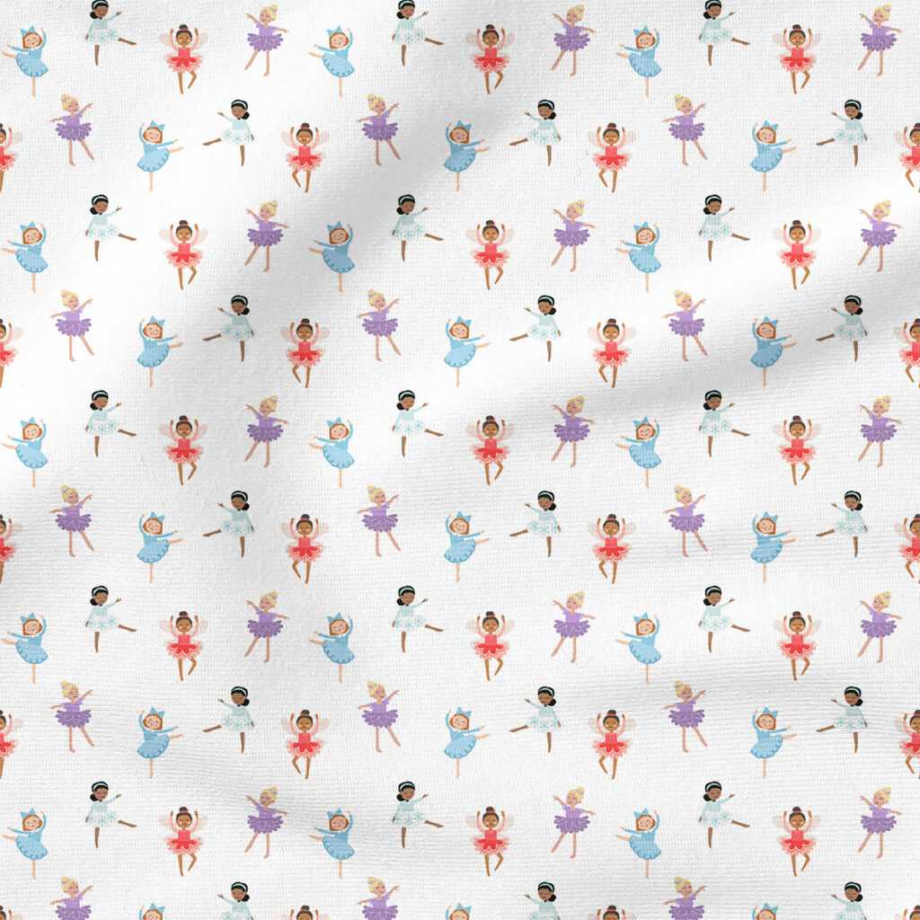 Simple Ballerinas | Children Fabric Design | Hey Cute Design