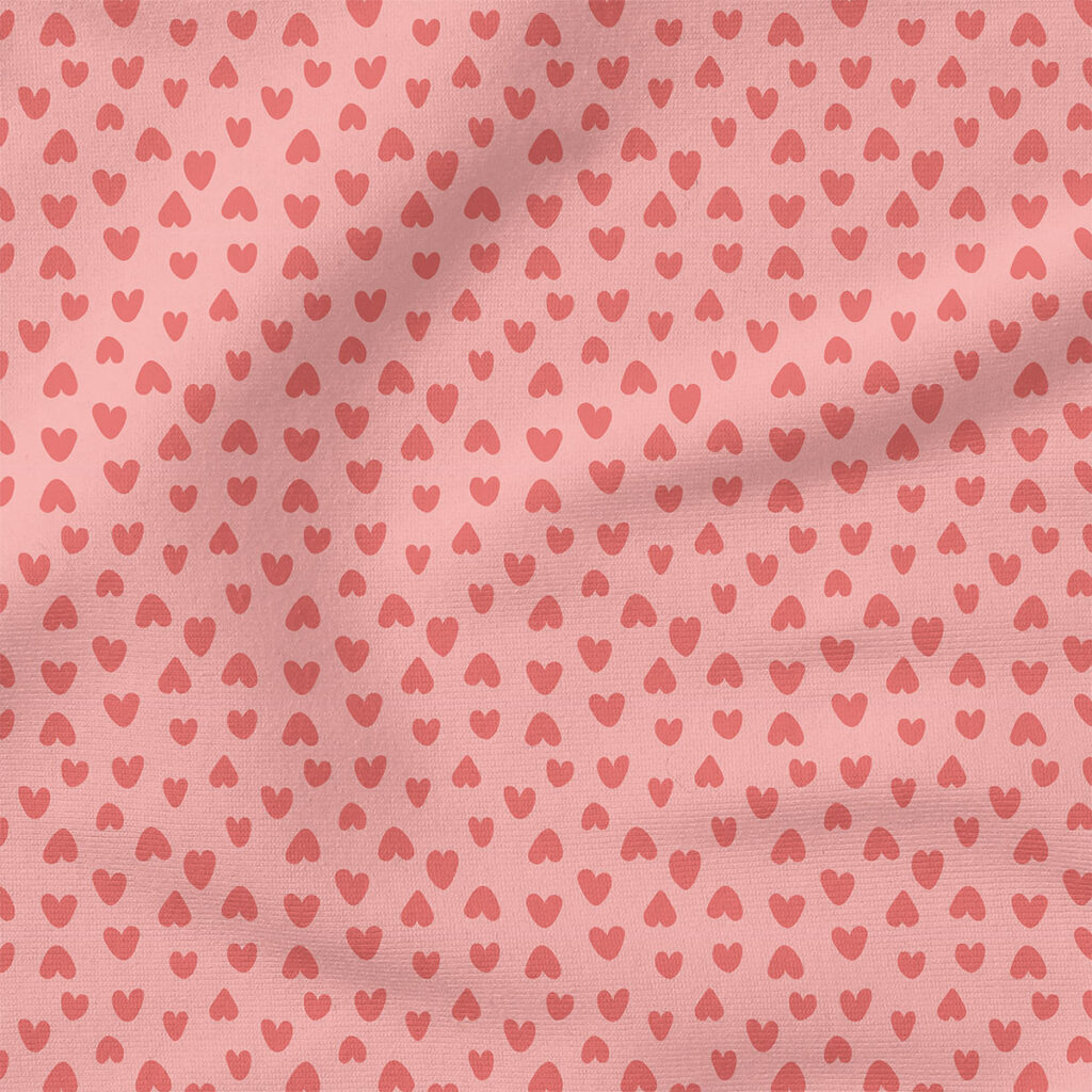 Hearts (Pink) | Valentine's Day Fabric Design | Hey Cute Design