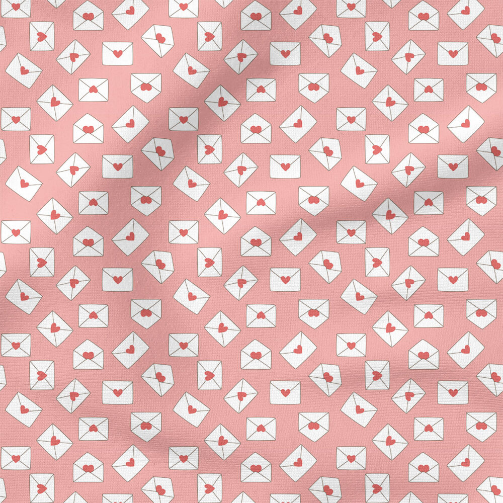 Love Notes (Pink) | Valentine's Day Fabric Design | Hey Cute Design