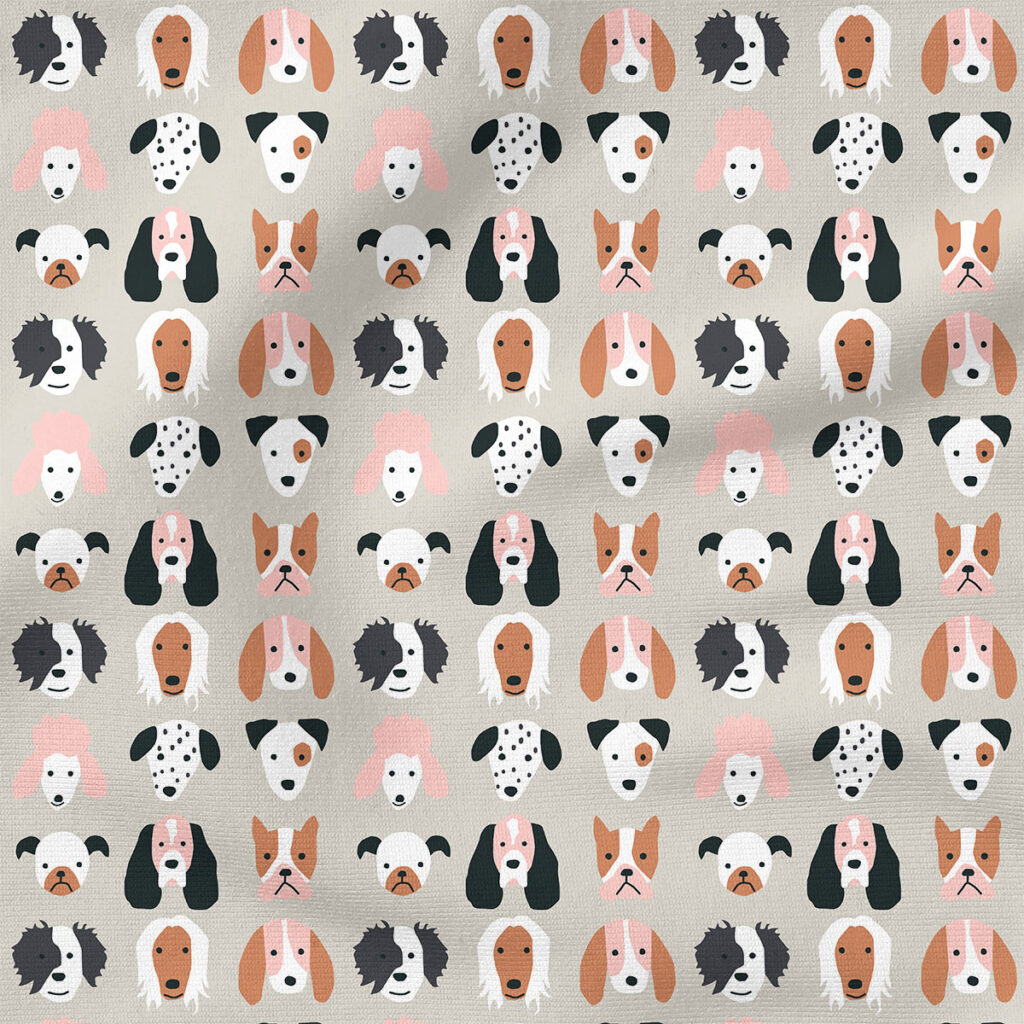 Orignial Pups | Animals Fabric Design | Hey Cute Design