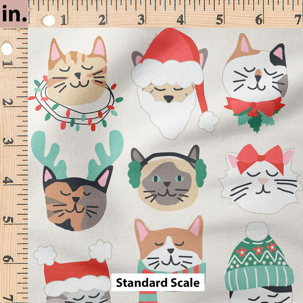 Ruler Scale for Christmas Cats (White) by Hey Cute Design