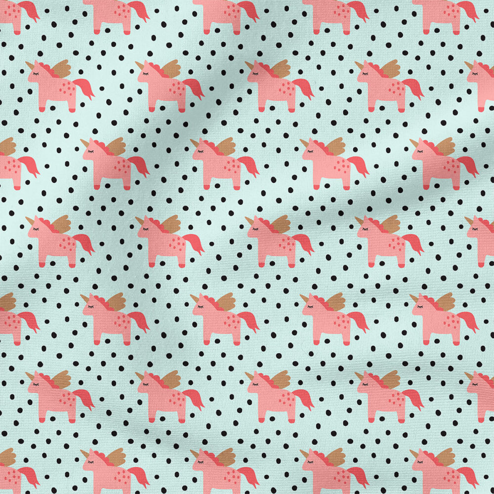 Baby Unicorn (Blue) | Valentine's Day Fabric Design | Hey Cute Design