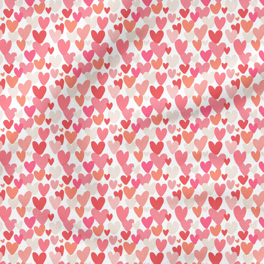 Hearts | Valentine's Day Fabric Design | Hey Cute Design