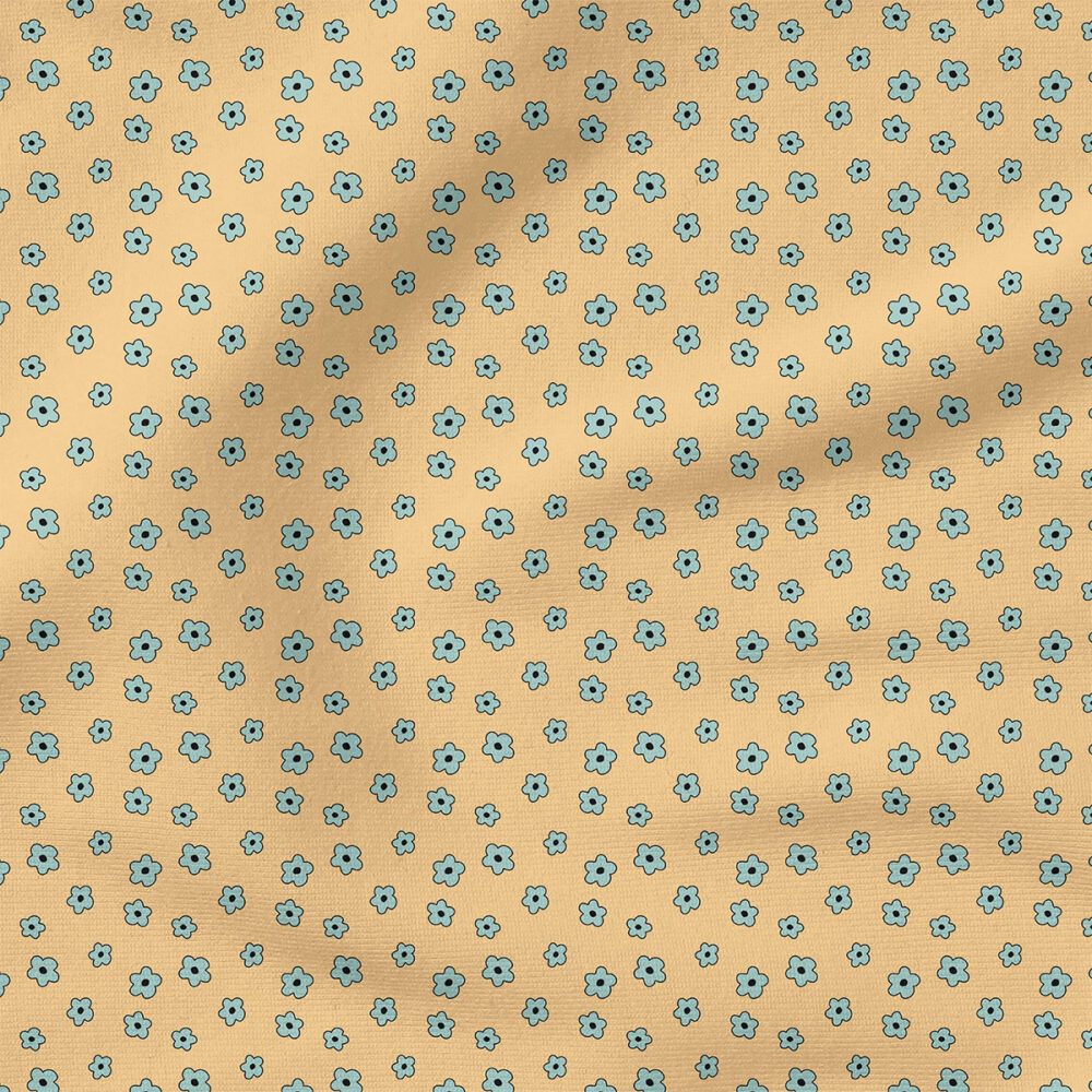 Flowers (Yellow) | Spring Fabric Design | Hey Cute Design