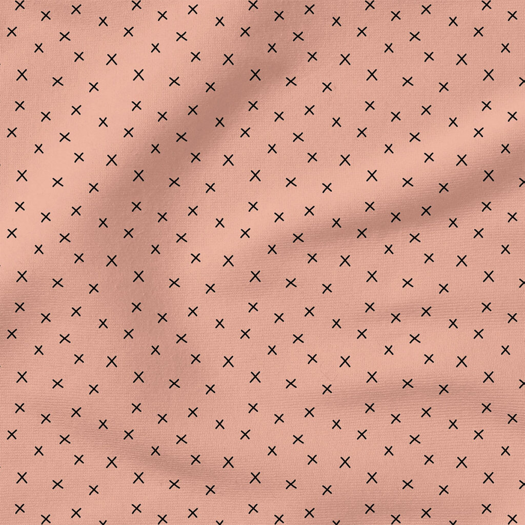 X (Soft Pink) | Spring Fabric Design | Hey Cute Design