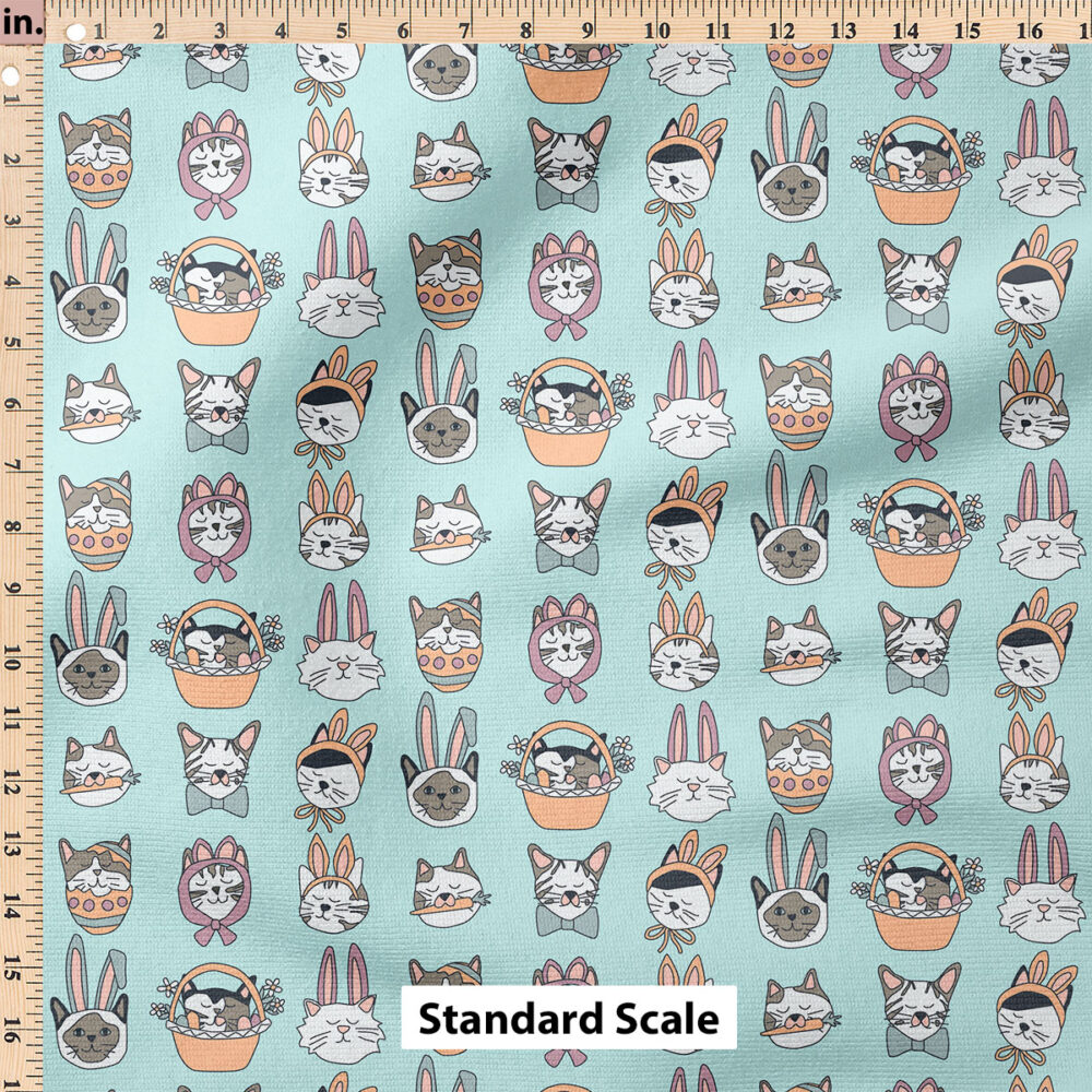 Ruler Scale for Easter Cats (Blue) by Hey Cute Design