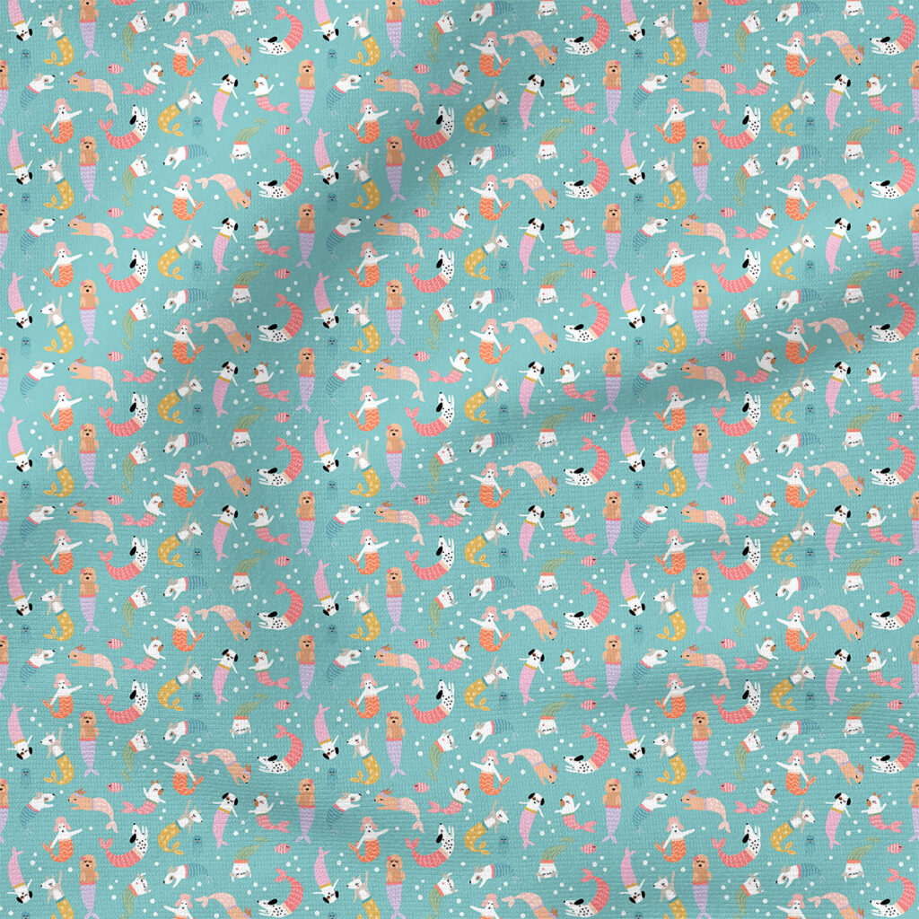 Merpups | Summer Fabric Design | Hey Cute Design