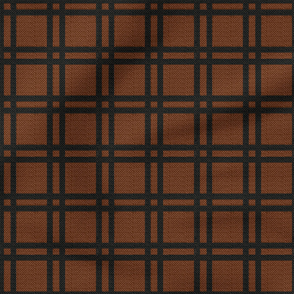 Cozy Plaid (Brown) | Autumn Fabric Design | Juniper Row Design