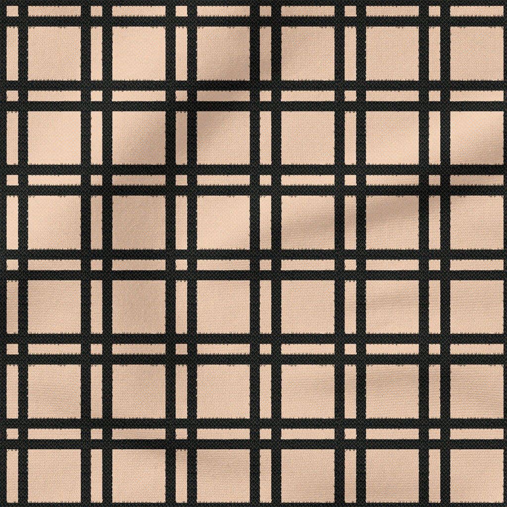 Cozy Plaid (Neutral Pink) | Autumn Fabric Design | Juniper Row Design