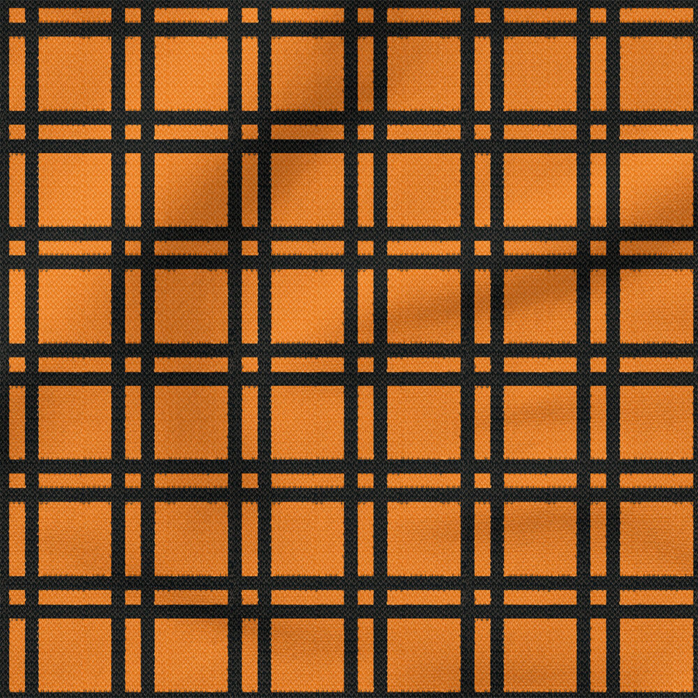 Cozy Plaid (Orange) | Autumn Fabric Design | Juniper Row Design