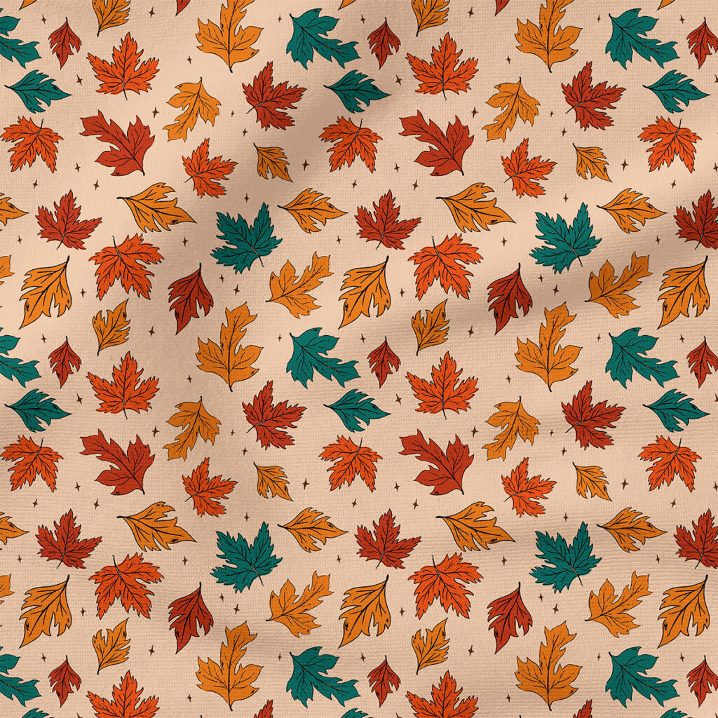 Fallen Leaves | Autumn Fabric Design | Juniper Row Design