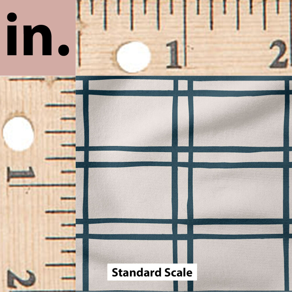 Ruler Scale for Almost Plaid (Dark Sky Stripe) by Juniper Row Design