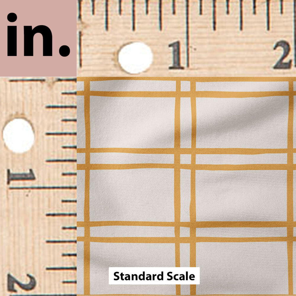 Ruler Scale for Almost Plaid (Gold Stripe) by Juniper Row Design