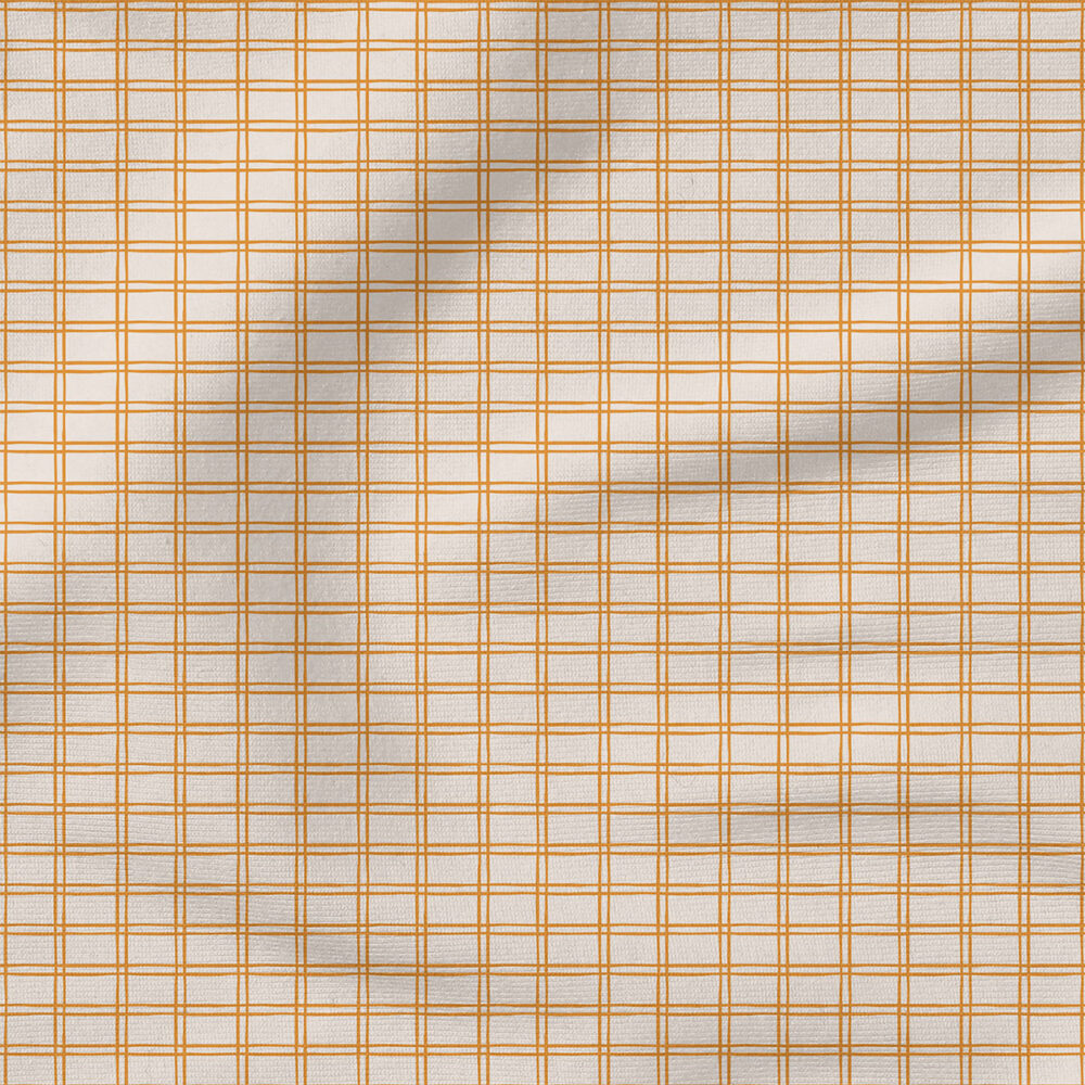 Almost Plaid (Gold Stripe) | Seasonal Fabric Design | Juniper Row Design