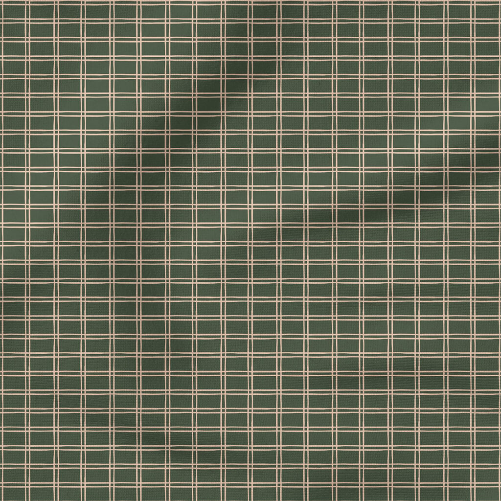 Almost Plaid (Green) | Seasonal Fabric Design | Juniper Row Design