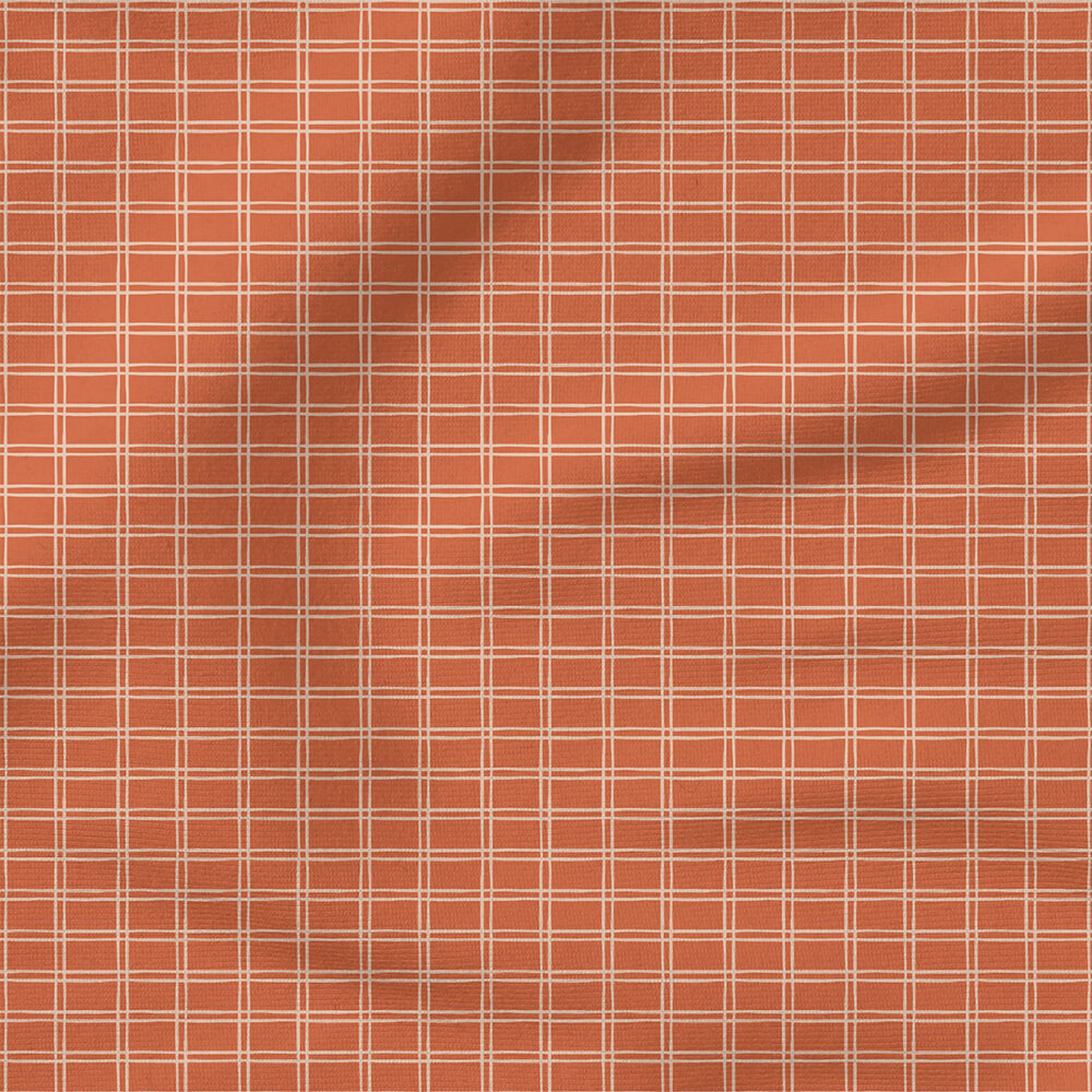 Almost Plaid (Pink Terracotta) | Seasonal Fabric Design | Juniper Row Design