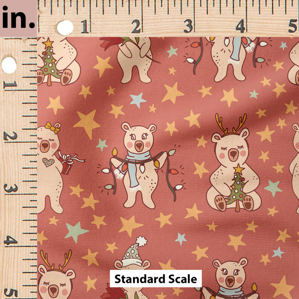 Ruler Scale for Christmas Bear (Deep Pink) by Juniper Row Design