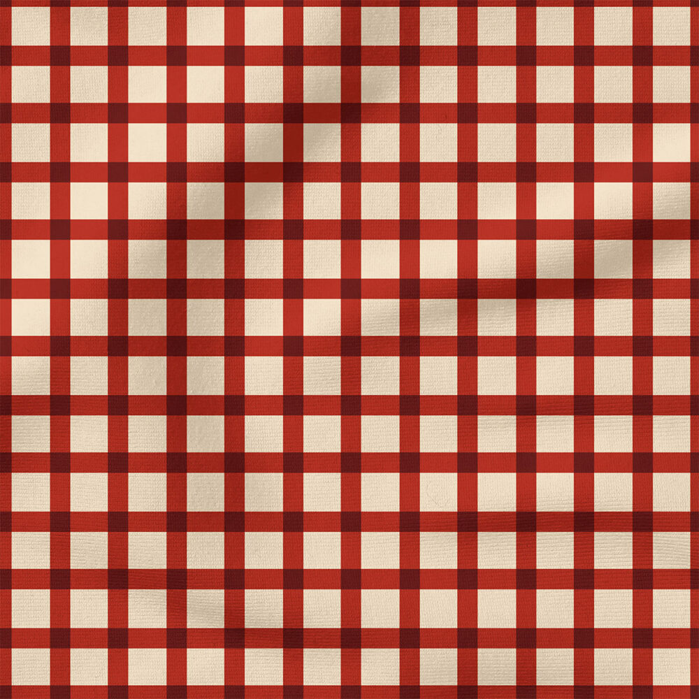 Plaid (Red) | Winter Fabric Design | Juniper Row Design