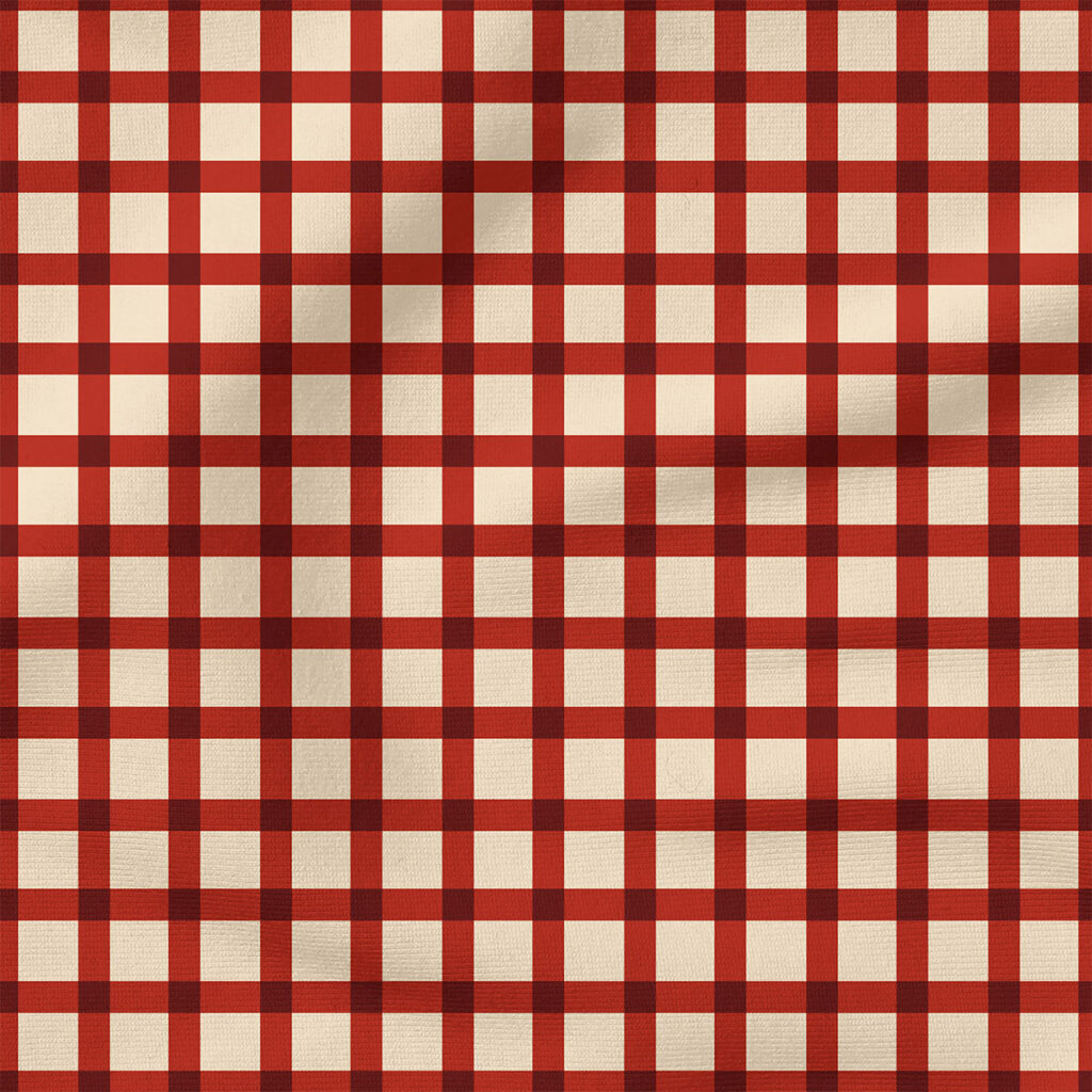 Plaid (Red) | Winter Fabric Design | Juniper Row Design