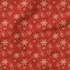 Snowflake (Red) | Winter Fabric Design | Juniper Row Design