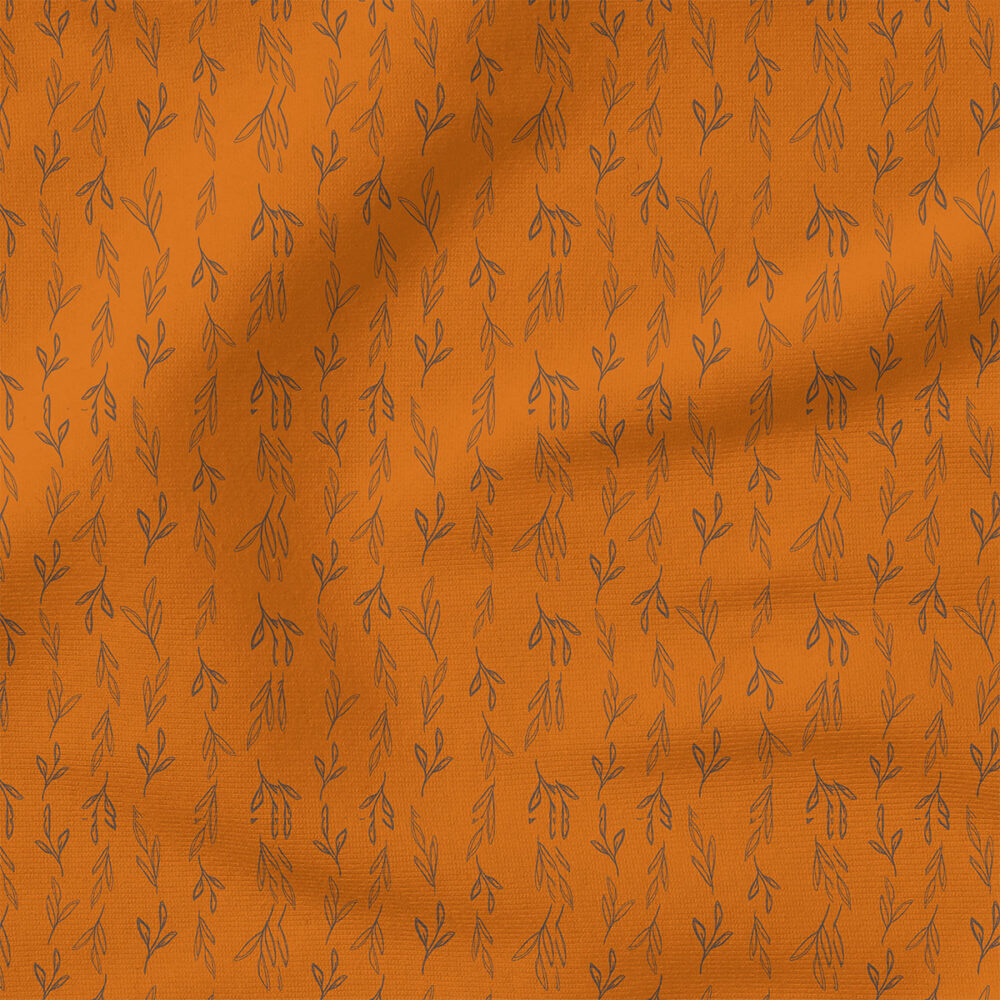 Leaves (Rust) | Botanical Fabric Design | Juniper Row Design