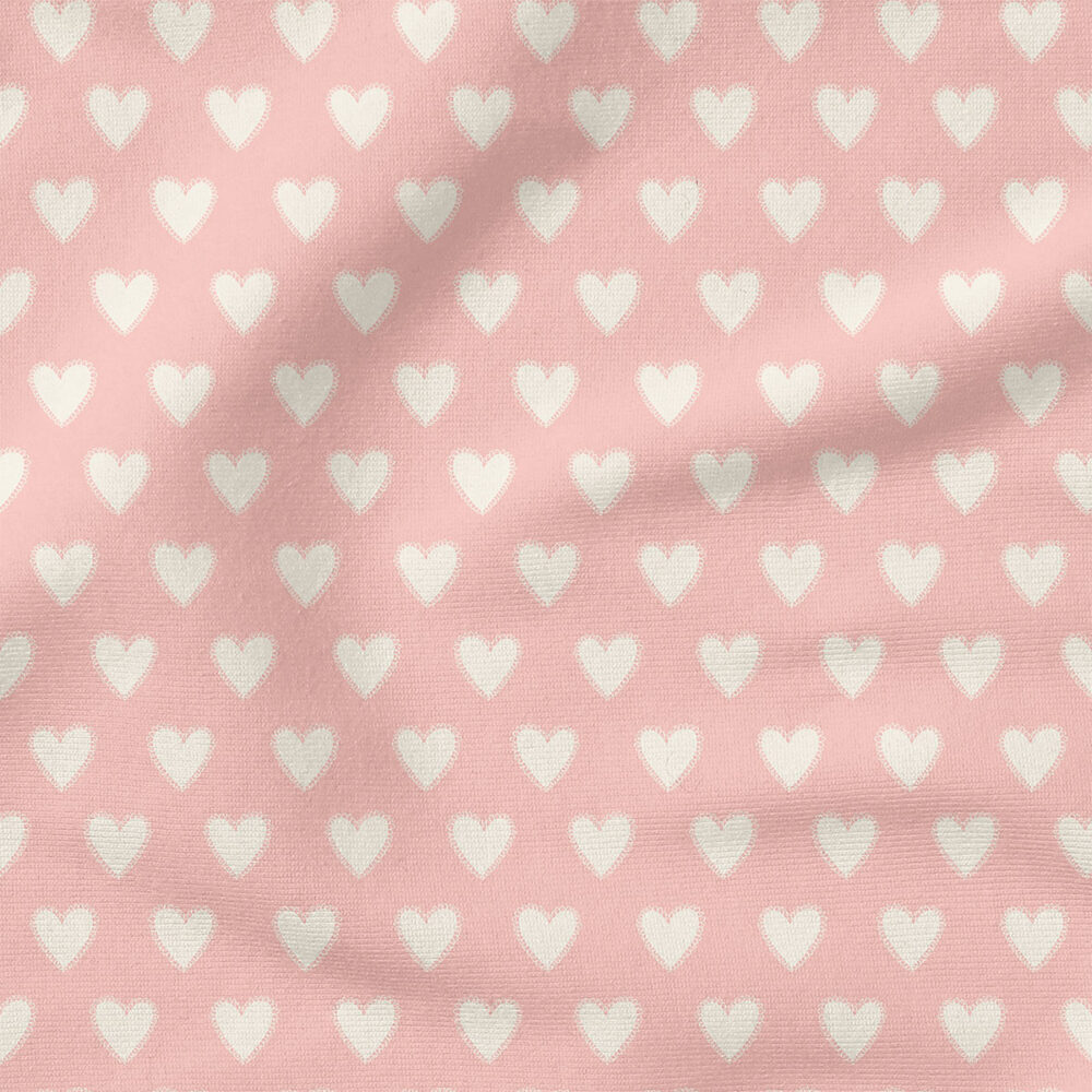 Hearts (Pink) | Valentine's Day Fabric Design | Juniper Row Design