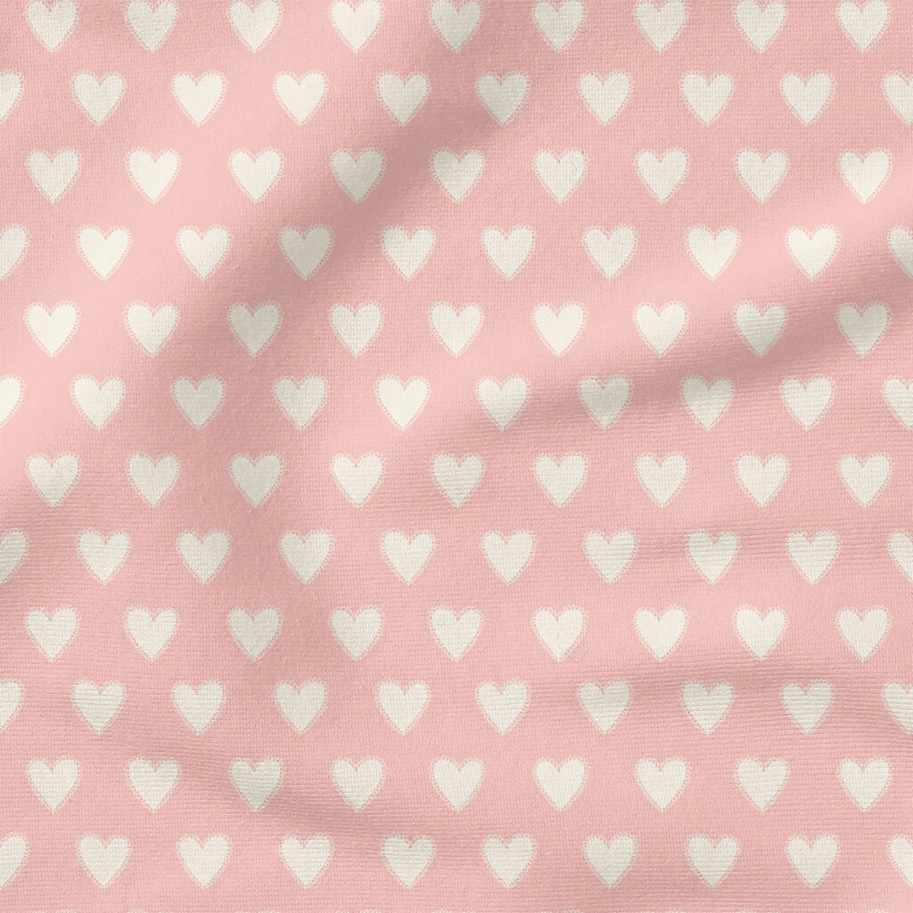 Hearts (Pink) | Valentine's Day Fabric Design | Juniper Row Design