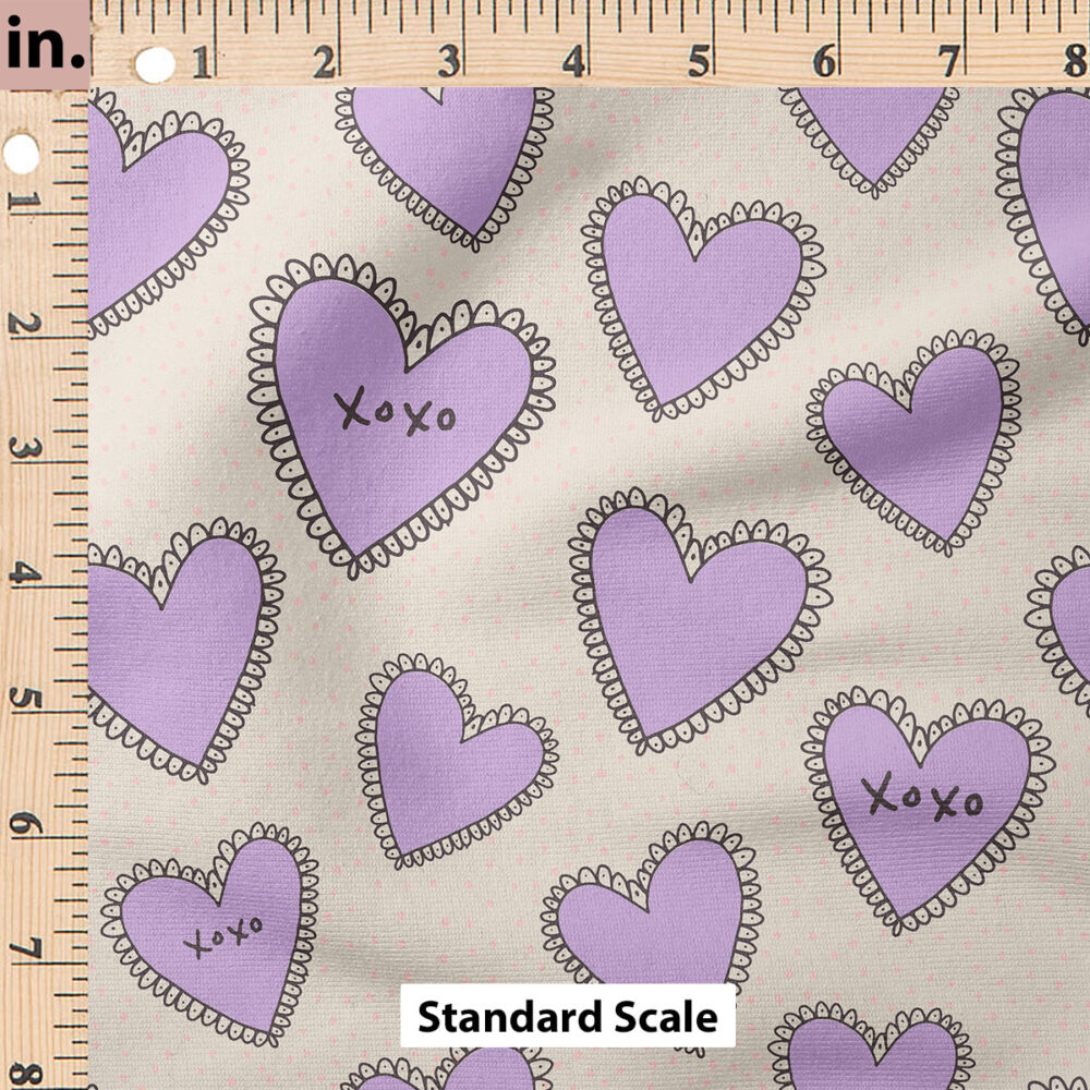 Ruler Scale for XOXO (Purple on Cream) by Juniper Row Design